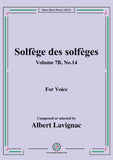 Lavignac-Solfege des solfeges,Volume 7B No.14,for Voice