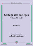 Lavignac-Solfege des solfeges,Volume 7B No.20,for Voice