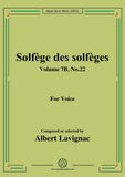 Lavignac-Solfege des solfeges,Volume 7B No.22,for Voice