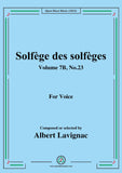 Lavignac-Solfege des solfeges,Volume 7B No.23,for Voice
