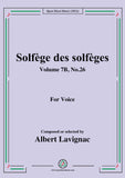 Lavignac-Solfege des solfeges,Volume 7B No.26,for Voice