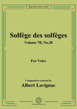 Lavignac-Solfege des solfeges,Volume 7B No.28,for Voice