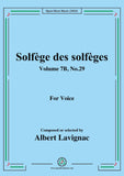 Lavignac-Solfege des solfeges,Volume 7B No.29,for Voice