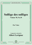 Lavignac-Solfege des solfeges,Volume 7B No.30,for Voice