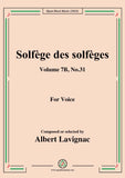 Lavignac-Solfege des solfeges,Volume 7B No.31,for Voice