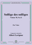 Lavignac-Solfege des solfeges,Volume 7B No.32,for Voice