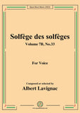 Lavignac-Solfege des solfeges,Volume 7B No.33,for Voice