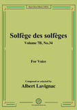 Lavignac-Solfege des solfeges,Volume 7B No.34,for Voice
