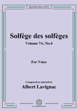 Lavignac-Solfege des solfeges,Volume 7A No.4,for Voice