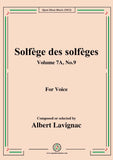 Lavignac-Solfege des solfeges,Volume 7A No.9,for Voice