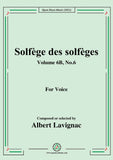 Lavignac-Solfege des solfeges,Volume 6B No.6,for Voice