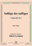 Lavignac-Solfege des solfeges,Volume 6B No.7,for Voice