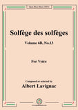 Lavignac-Solfege des solfeges,Volume 6B No.13,for Voice