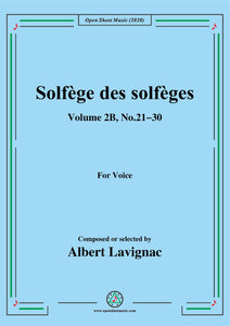 Lavignac-Solfège des solfèges,Volume 2B,No.21-30