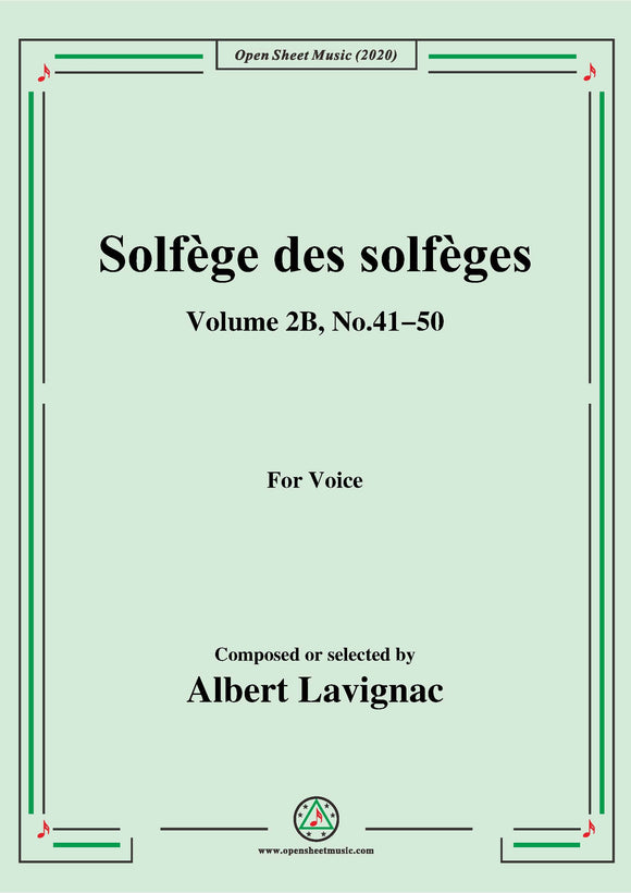 Lavignac-Solfège des solfèges,Volume 2B,No.41-50