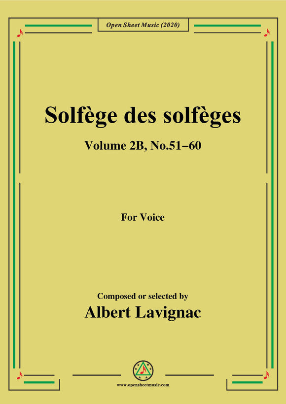 Lavignac-Solfège des solfèges,Volume 2B,No.51-60