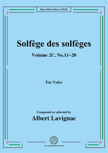 Lavignac-Solfège des solfèges,Volume 2C,No.11-20