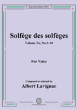 Lavignac-Solfege des solfeges,Volum 3A No.1-10,for Voice