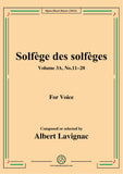 Lavignac-Solfege des solfeges,Volum 3A No.11-20,for Voice