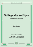 Lavignac-Solfege des solfeges,Volum 3A No.51-60,for Voice