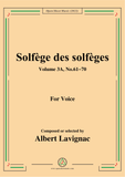 Lavignac-Solfege des solfeges,Volum 3A No.61-70,for Voice