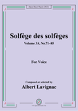 Lavignac-Solfege des solfeges,Volum 3A No.71-85,for Voice