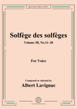 Lavignac-Solfege des solfeges,Volum 3B No.11-20,for Voice