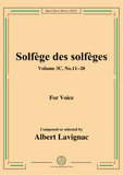 Lavignac-Solfege des solfeges,Volum 3C No.11-20,for Voice