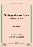 Lavignac-Solfege des solfeges,Volum 3C No.21-30,for Voice