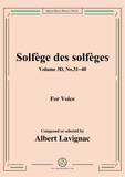 Lavignac-Solfege des solfeges,Volum 3D No.31-40,for Voice