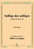 Lavignac-Solfege des solfeges,Volum 3E No.11-20,for Voice