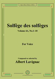 Lavignac-Solfege des solfeges,Volum 4A No.1-10,for Voice