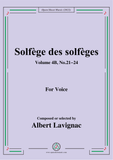 Lavignac-Solfege des solfeges,Volum 4B No.21-24,for Voice