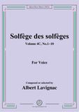 Lavignac-Solfege des solfeges,Volum 4C No.1-10,for Voice