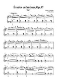 Lemoine-Études enfantines(Etudes) ,Op.37, No.7,for Piano