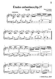 Lemoine-Études enfantines(Etudes) ,Op.37, No.40,for Piano