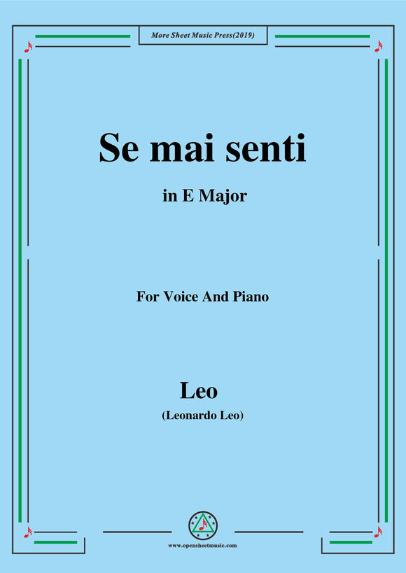 Leo-Se mai senti,from 'La clemenza di Tito'