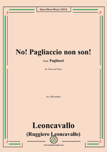 Leoncavallo-No!Pagliaccio non son!,in e flat minor