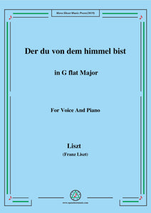 Liszt-Der du von dem himmel bist