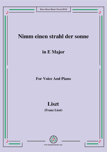 Liszt-Nimm einen strahl der sonne