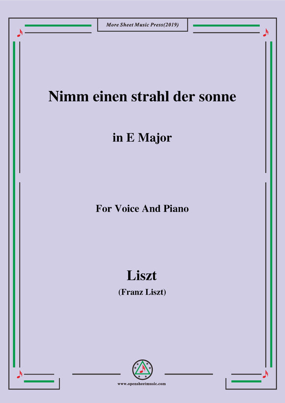 Liszt-Nimm einen strahl der sonne