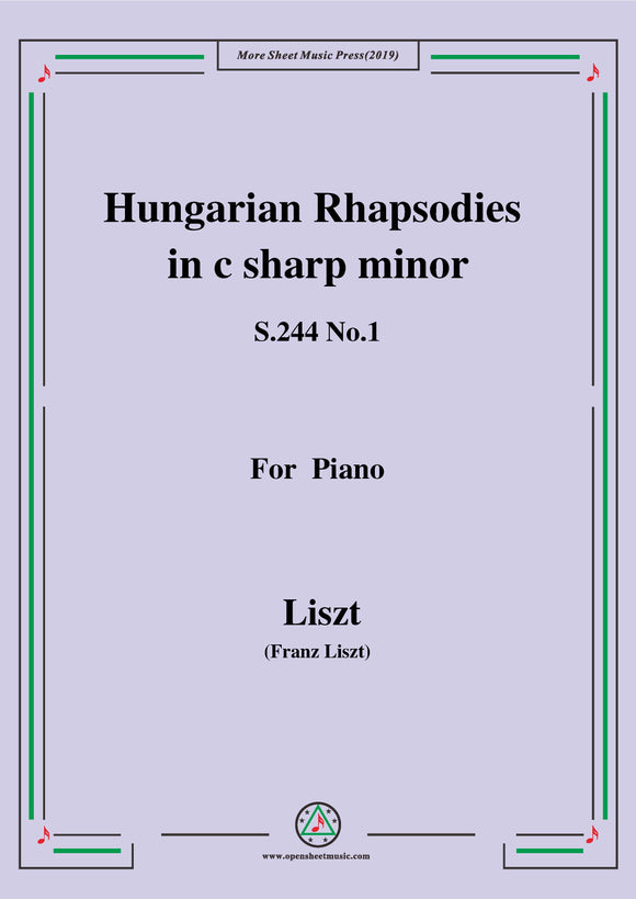 Liszt-Hungarian Rhapsodies,S.244 No.1