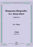 Liszt-Hungarian Rhapsodies,S.244 No.1