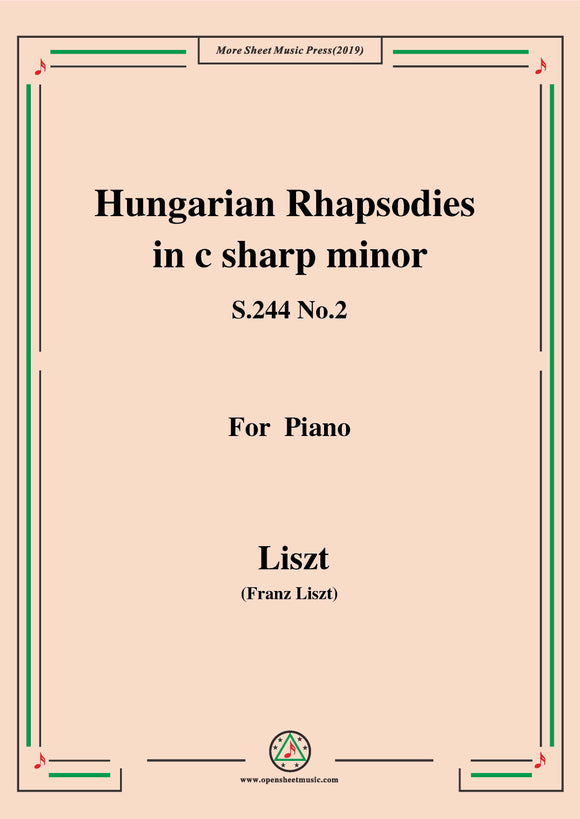 Liszt-Hungarian Rhapsodies,S.244 No.2