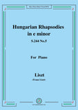 Liszt-Hungarian Rhapsodies,S.244 No.5