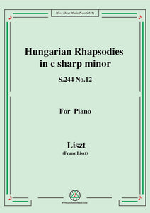 Liszt-Hungarian Rhapsodies,S.244 No.12