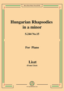 Liszt-Hungarian Rhapsodies,S.244 No.15