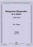 Liszt-Hungarian Rhapsodies,S.244 No.16