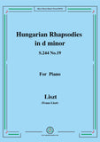 Liszt-Hungarian Rhapsodies,S.244 No.19