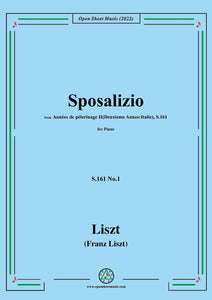 Liszt-Sposalizio,S.161 No.1,from Annees de pelerinage II,S.161,for Piano